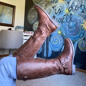 bare traps brown riding boots